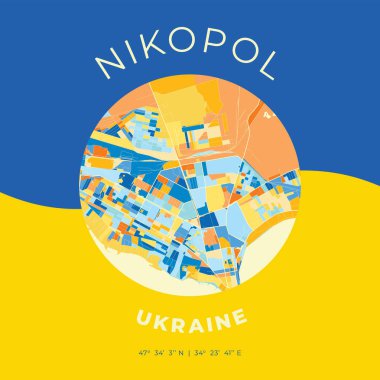 Nikopol, Ukrayna, vatansever harita baskı şablonu