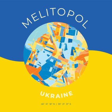 Melitopol, Ukrayna, vatansever harita baskı şablonu