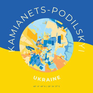 Kamianet-Podilskyi, Ukrayna, vatansever harita baskı şablonu