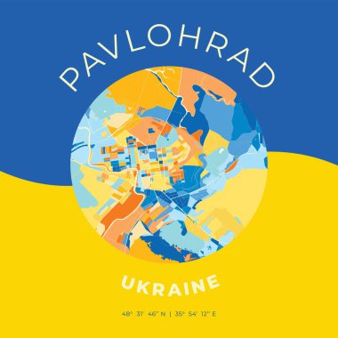Pavlohrad, Ukrayna, vatansever harita baskı şablonu