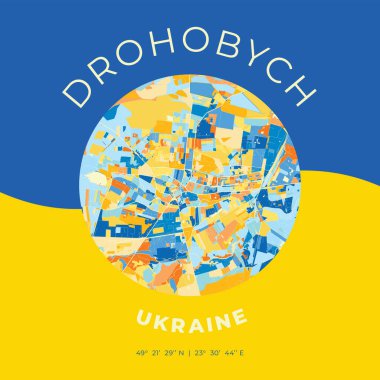 Drohobych, Ukrayna, vatansever harita baskı şablonu