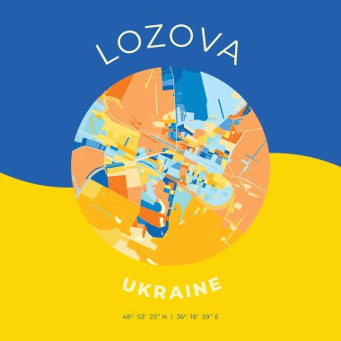 Lozova, Ukrayna, vatansever harita baskı şablonu
