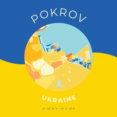 Pokrov, Ukrayna, vatansever harita baskı şablonu