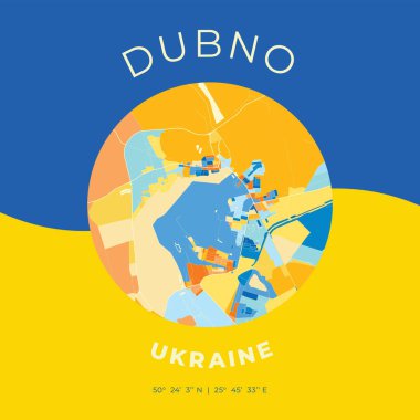 Dubno, Ukrayna, vatansever harita baskı şablonu