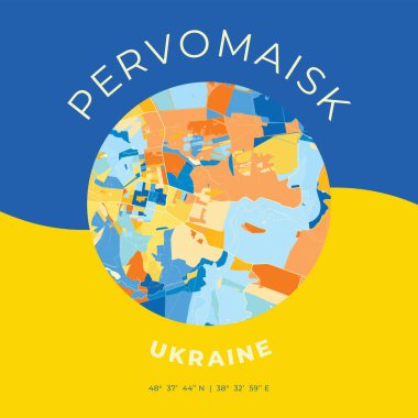Pervomaisk, Ukrayna, vatansever harita baskı şablonu