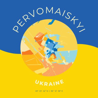 Pervomaiskyi, Ukrayna, vatansever harita baskı şablonu