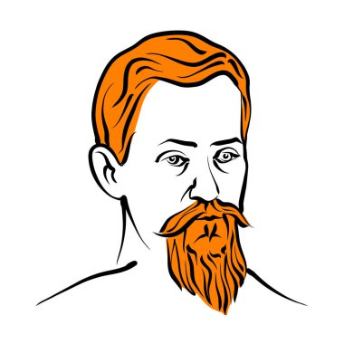 Johannes Kepler, yüzeyi saç için çiziyor. Sanatçı Knut Hebstreit 'in el çizimi taslağı. Herhangi bir pazarlama projesinde kullanılmak üzere çizim yapmak ve baskı olarak yeniden satmak.