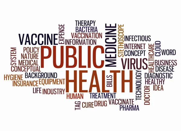 Word Cloud Public Health Concept Isolated White Background — Stock Photo, Image