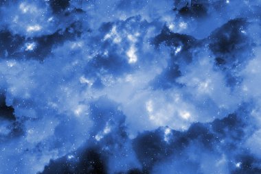 Yıldız tozu ve parlayan yıldızlarla dolu bir arka plan. Gerçekçi kainat ve renkli nebula. Renkli galaksi. 3d illüstrasyon.