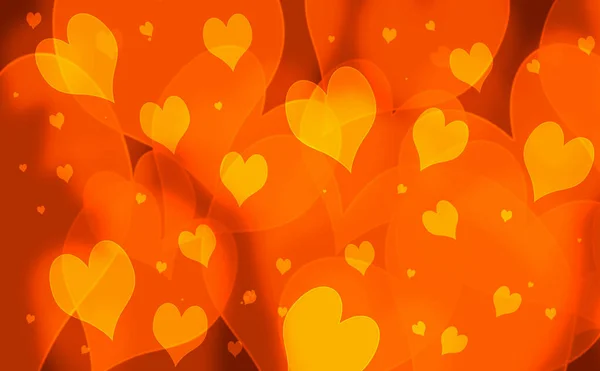 Valentinstag Oder Hochzeit Hintergrund Mit Herzen Dekorative Romantische Liebe Bokeh — Stockfoto
