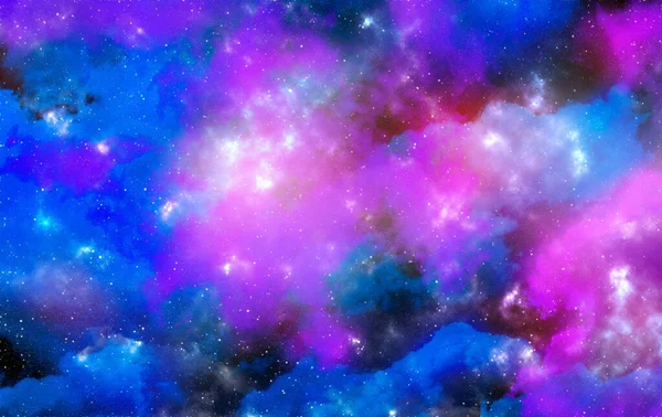 Space Background Stardust Shining Stars Realistic Cosmos Color Nebula Colorful — Stock Photo, Image