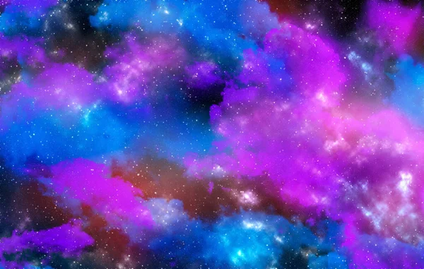 Sfondo Spaziale Con Polvere Stelle Stelle Brillanti Cosmo Realistico Nebulosa — Foto Stock