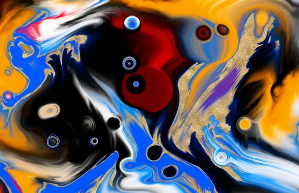Abstrakt Bakgrund Multicolor Akryl Hälla Flytande Konst Illustration — Stockfoto