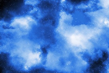 Yıldız tozu ve parlayan yıldızlarla dolu bir arka plan. Gerçekçi kainat ve renkli nebula. Renkli galaksi. 3d illüstrasyon.