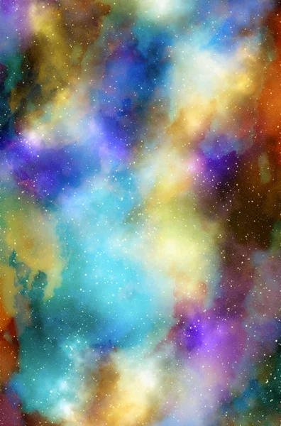 Space Background Stardust Shining Stars Realistic Cosmos Color Nebula Colorful — Stock Photo, Image