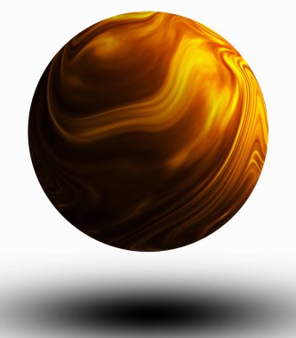 Beyaz arka planda izole edilmiş fantezi küresi ya da gezegen. 3d illüstrasyon.