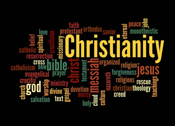 배경에서 분리되어 그리스도교 개념을 — 스톡 사진