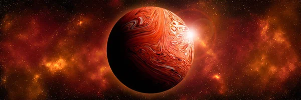 Okänd Planet Från Yttre Rymden Rymdnebulosa Kosmiskt Stjärnkluster Yttre Rymden — Stockfoto