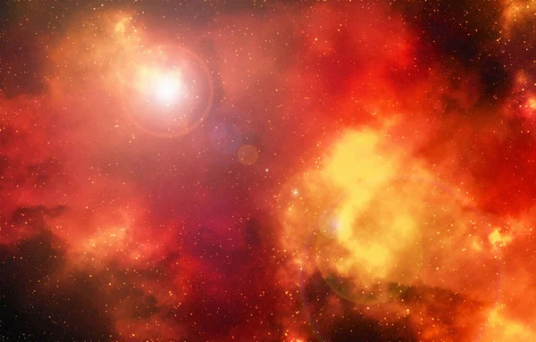 Космический Фон Звездной Пылью Сияющими Звездами Реалистичный Космос Цветная Туманность Лицензионные Стоковые Фото