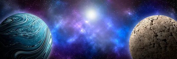 Okänd Planet Från Yttre Rymden Rymdnebulosa Kosmiskt Stjärnkluster Yttre Rymden — Stockfoto