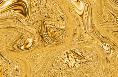 Değerli metal akış görüntüsü. Mermer soyut arkaplan dijital illüstrasyon. Sıvı altın yüzey çalışması. 3d illüstrasyon.