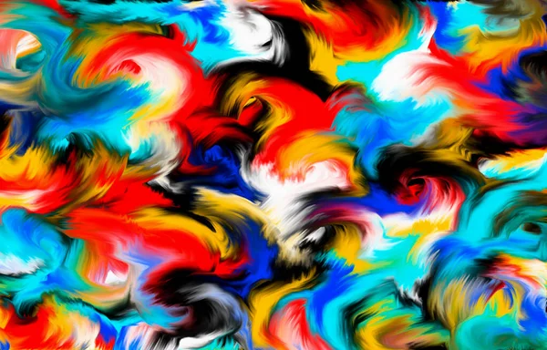 Abstrakta Moln Flerfärgad Dynamisk Bakgrund Färgad Vätskeexplosion Illustration — Stockfoto