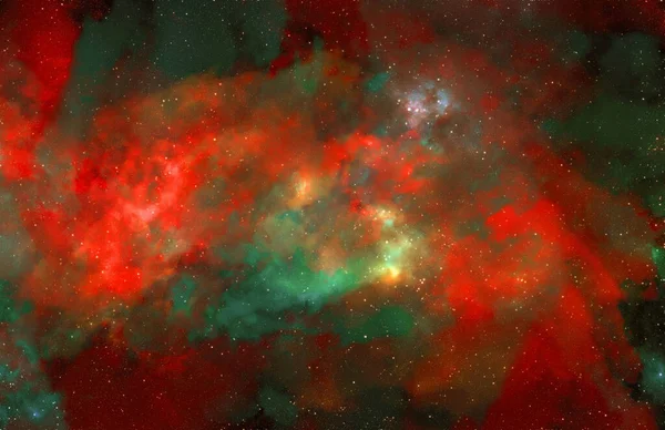 먼지와 빛나는 별들로 이루어진 현실적 우주와 색깔의 — 스톡 사진