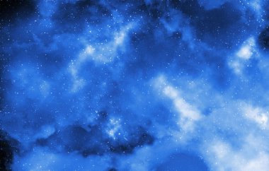 Yıldız tozu ve parlayan yıldızlarla dolu bir arka plan. Gerçekçi kainat ve renkli nebula. Renkli galaksi. 3d illüstrasyon.