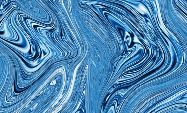 Mavi dalga mermer dokusu. Değerli metal akış görüntüsü. Sıvı yüzey çalışması. 3d illüstrasyon.