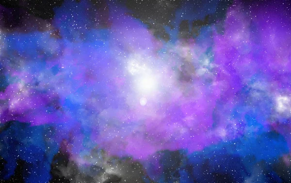 Space Background Stardust Shining Stars Realistic Cosmos Color Nebula Colorful — Stock Photo, Image