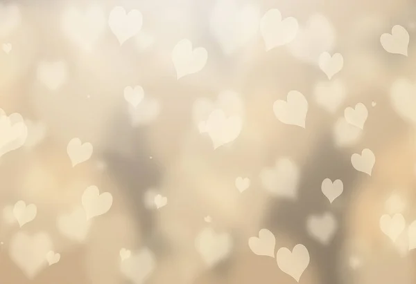 Valentijnsdag Huwelijksachtergrond Met Harten Decoratieve Romantische Liefde Bokeh Achtergrond Illustratie — Stockfoto