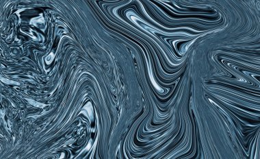 Mavi dalga mermer dokusu. Değerli metal akış görüntüsü. Sıvı yüzey çalışması. 3d illüstrasyon.