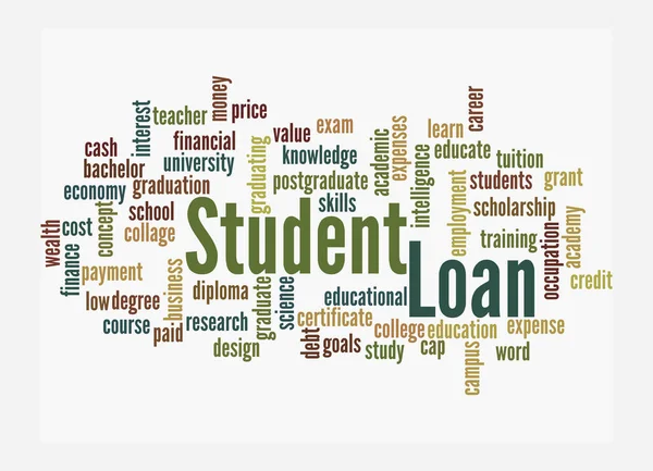 Kelime Bulutu, ÖĞRETİM kredisi kavramına sahip, beyaz arka planda izole edilmiş.