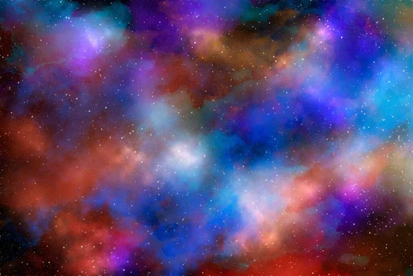 Yıldız Tozu Parlayan Yıldızlarla Dolu Bir Arka Plan Gerçekçi Kainat — Stok fotoğraf