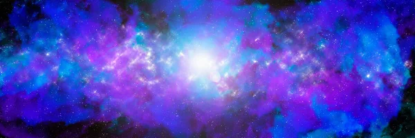 Космический Фон Звездной Пылью Сияющими Звездами Реалистичный Космос Цветная Туманность — стоковое фото