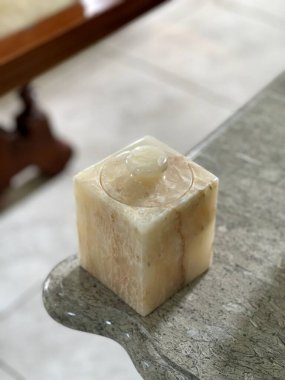 Small storage box for accessories made of marble