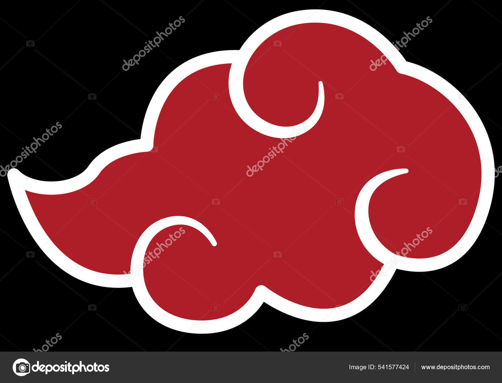 Nuvens Vermelhas Que Cercam Vila Escondidas Chuva São Emblema Akatsuki  imagem vetorial de fatcooliko@gmail.com© 541577424