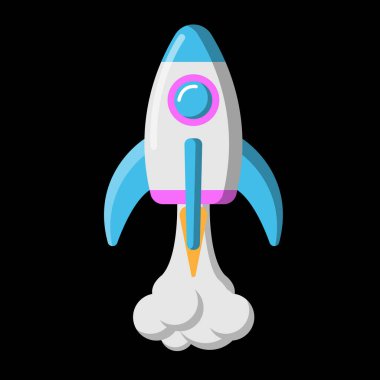 Alevleri ve dumanlarıyla uçan bir roketin taşıyıcısı