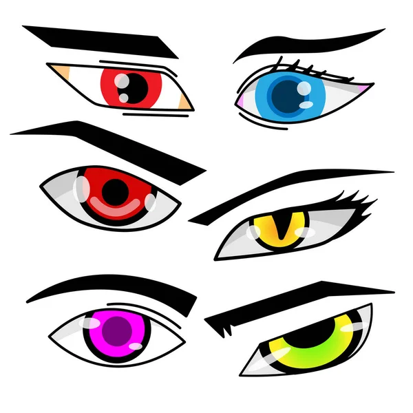 Eine Sammlung Verschiedener Eye Vector Designs — Stockvektor