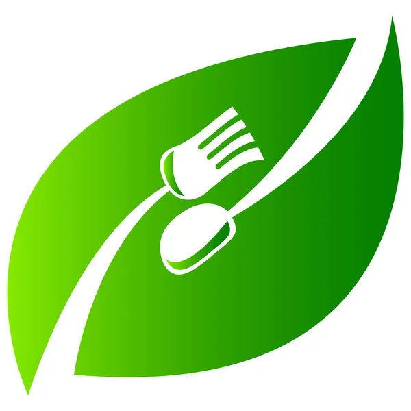 Logotipo Vector Alimenticio Saludable — Vector de stock