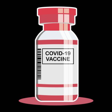 Delta + covid-19 aşısının vektör illüstrasyonu