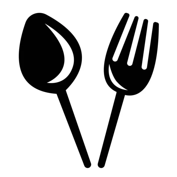 Simple Spoon Fork Vector — Stock Vector