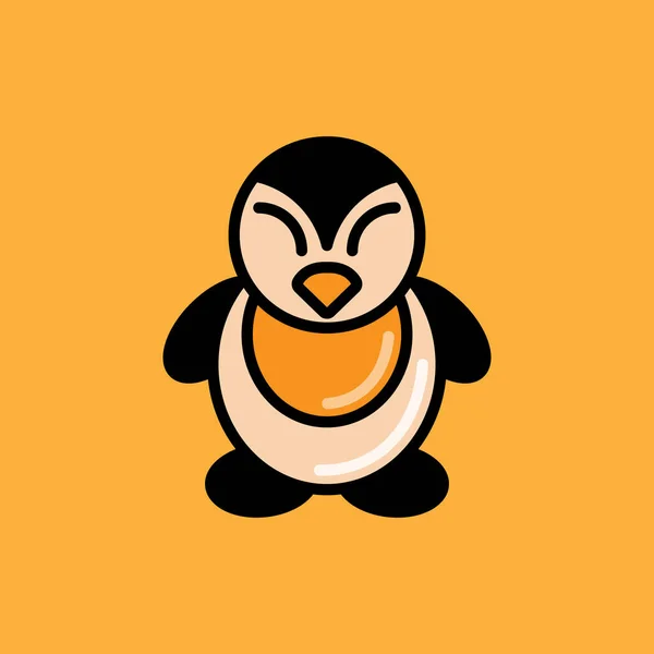 Logo Penguin Combined Egg Simple Logo Design Restaurants Other Fields — Stock Vector