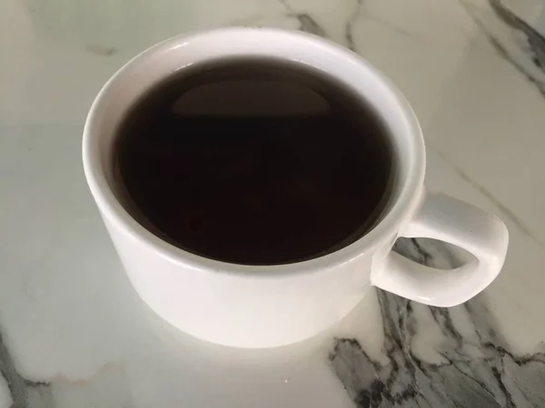 Cup Hot Tea Marble Table — Stock Photo, Image