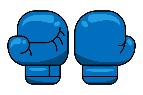 Boxing Gloves Cartoon Flat Style Vector Illustration Isolated White Background — Stockvector