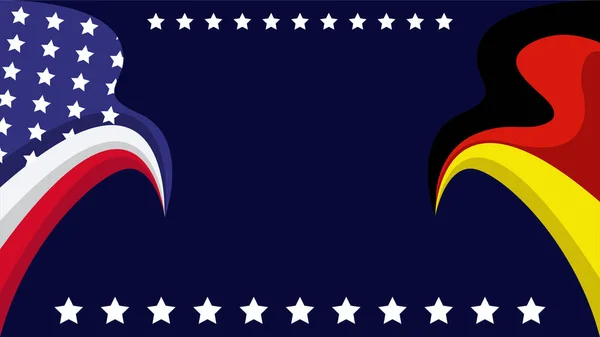 Német Amerikai Zászló Háttér Másolás Terület Alkalmas Német Amerikai Napi — Stock Vector