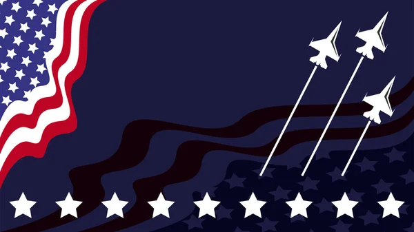 Hazafias Napi Háttér Copy Space Area Egyesült Államok Zászlajának Illusztrációja — Stock Vector