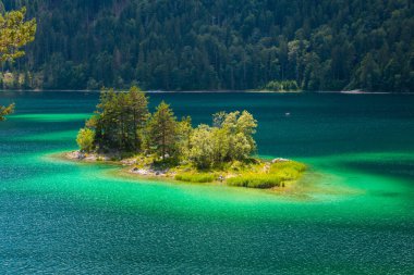 Small Island on one of the most beautiful lakes in the Bavarian Alps - Eibsee