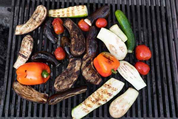 Delicious Fresh Vegetables Roasted Grilled — Stock fotografie