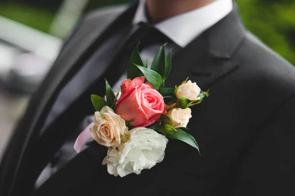 Beautiful Photo Closeup Wedding Flower Bouquet — Stockfoto